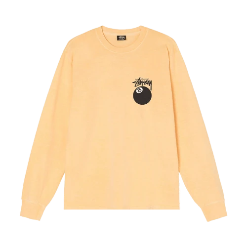 Stussy 8 Ball Pigment Dyed Long-Sleeve Tee 'Natural'