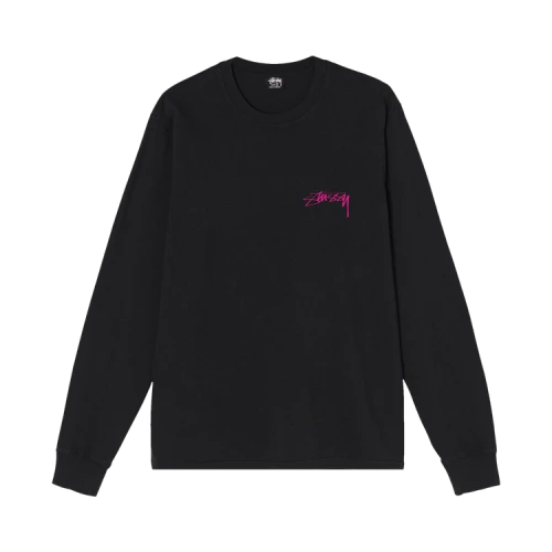 Stussy Sphinx Pigment Dyed Long-Sleeve Tee 'Black'