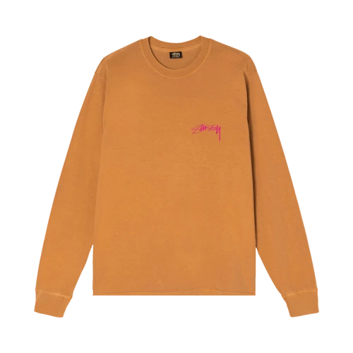 Stussy Sphinx Pigment Dyed Long-Sleeve Tee 'Copper'