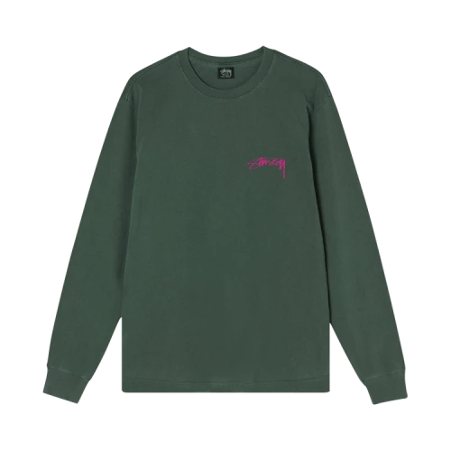 Stussy Sphinx Pigment Dyed Long-Sleeve Tee 'Pine'