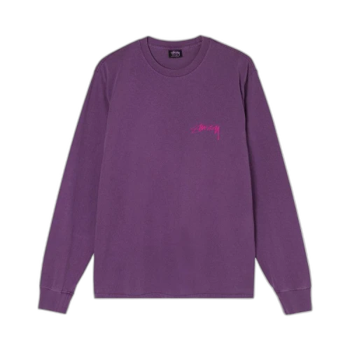 Stussy Sphinx Pigment Dyed Long-Sleeve Tee 'Purple'