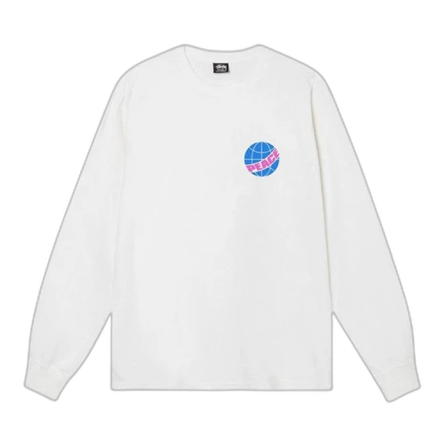 Stussy Global Peace Pigment Dyed Long-Sleeve Tee 'Natural'
