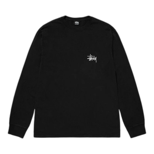 Stussy Basic Pigment Dyed LS Tee Black