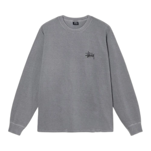 Stussy Basic Pigment Dyed Long-Sleeve Tee 'Grey'