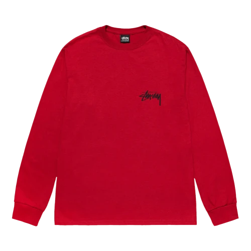 Stussy 8 Ball Fade Long-Sleeve Tee 'Red'