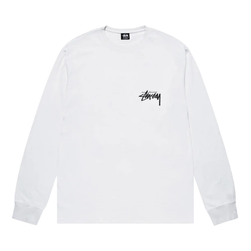 Stussy 8 Ball Fade Long-Sleeve Tee 'White'