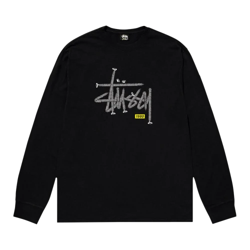 Stussy Hardware Long-Sleeve Tee 'Black'