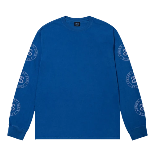 Stussy Seal Pigment Dyed Long-Sleeve Tee 'Blue'