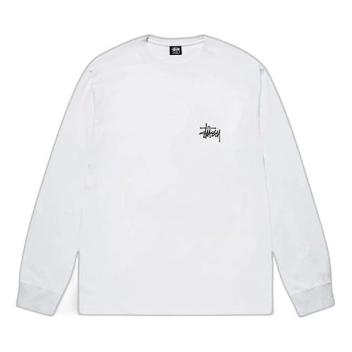 Stussy Basic Long-Sleeve Tee 'White'