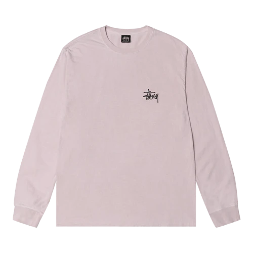 Stussy Basic Pigment Dyed Long-Sleeve Tee 'Blush'