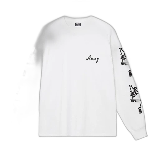 Stussy Paradise Lost LS Tee White
