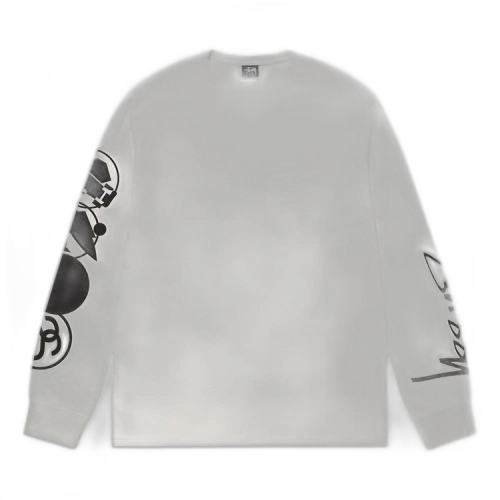 Stussy Stacked Pigment Dyed Long-Sleeve Tee 'White'