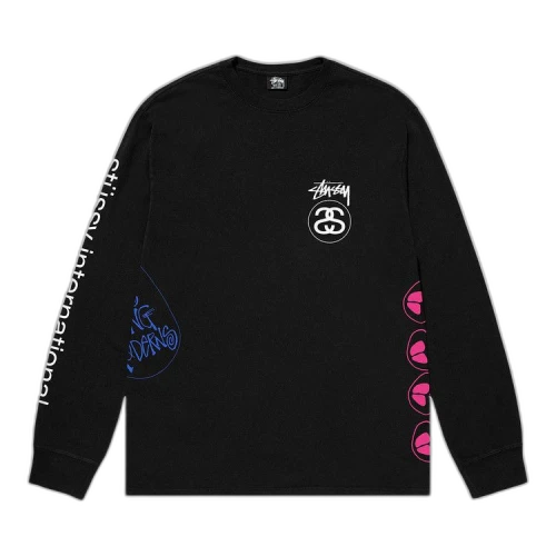 Stussy Test Strike Pigment Dyed LS Tee Black