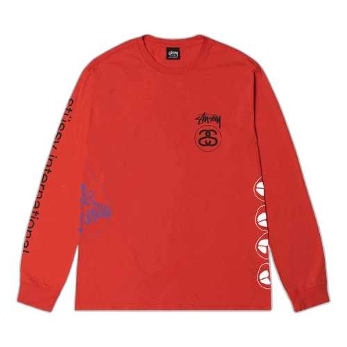 Stussy Test Strike Pigment Dyed LS Tee Tomato