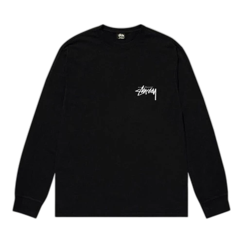 Stussy Gold Lion LS Tee Black