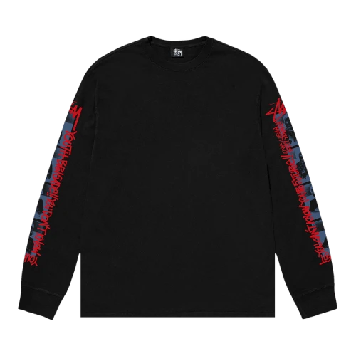 Stussy Youth Brigade Pigment Dyed Long-Sleeve Tee 'Black'