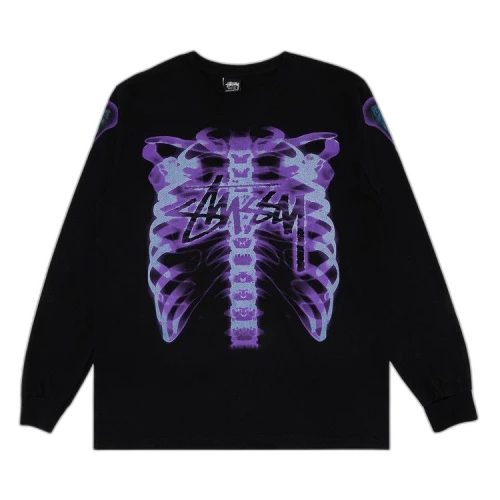 Stussy Rib Cage 3M Long-Sleeve Tee 'Black'