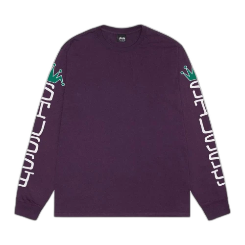 Stussy Pigment Dyed Jumbo Long-Sleeve Tee 'Purple'