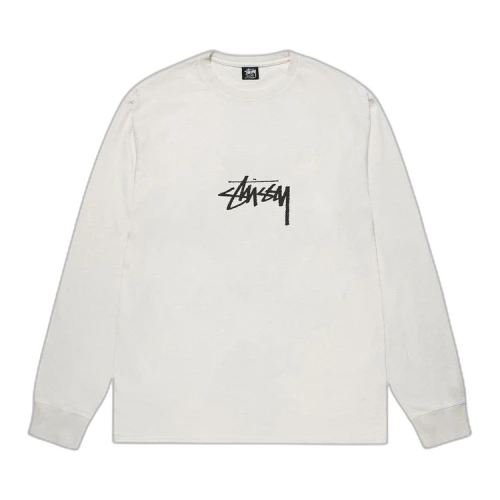 Stussy Pigment Dyed Small Stock Long-Sleeve Tee 'Natural'