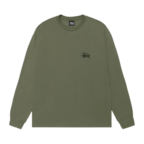 Stussy Basic Long-Sleeve Tee 'Olive'