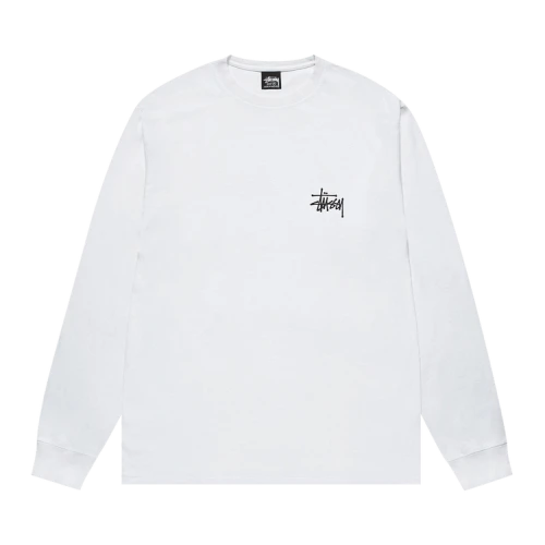 Stussy Basic Long-Sleeve Tee 'White'