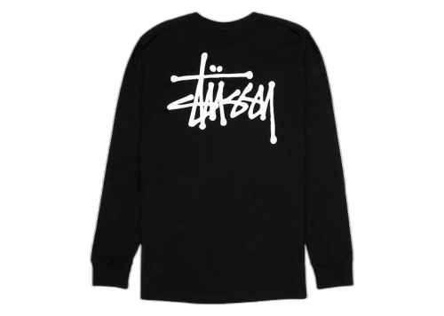 Stussy Basic Stussy Pigment Dyed L/S T-shirt Black