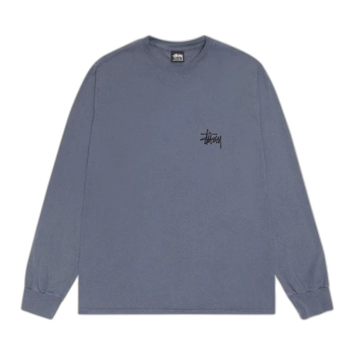 Stussy Basic Pigment Dyed Long-Sleeve Tee 'Indigo'