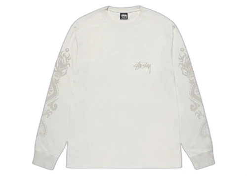 Stussy Dragons Pigment Dyed L/S Tee Natural