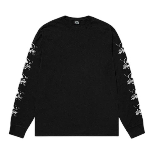 Stussy Foils L/S Pigment Dyed Tee Black