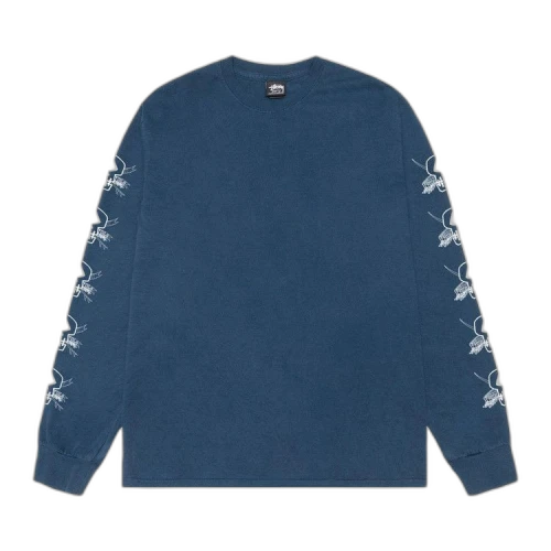 Stussy Foils L/S Pigment Dyed Tee Navy