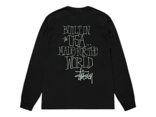 Stussy Built In USA Pigment Dyed Ls Tee Black