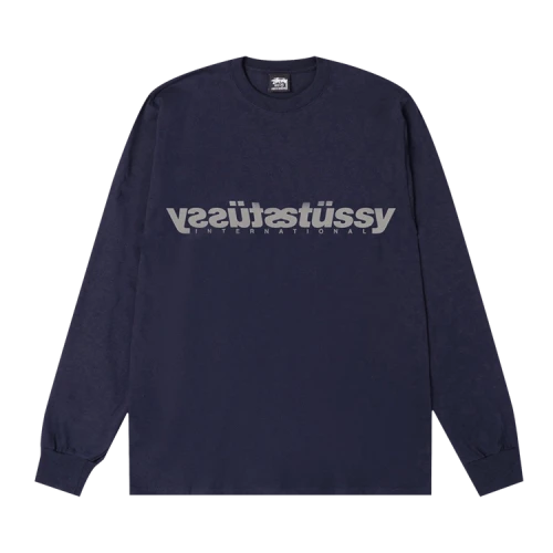 Stussy Mirror L/S Tee Navy