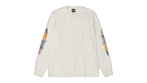 Stussy Two Star L/S Pigment Dyed Tee Natural