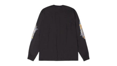 Stussy Two Star L/S Pigment Dyed Tee Faded Black