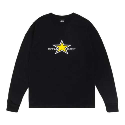 Stussy Star Ls Tee 'Black'
