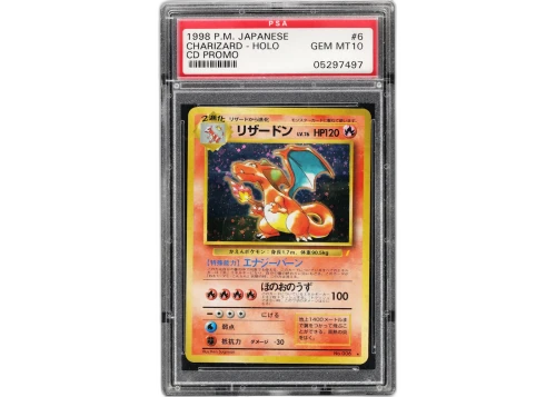 1998 Pokémon Japanese Charizard Holo CD Promo #006 PSA 10