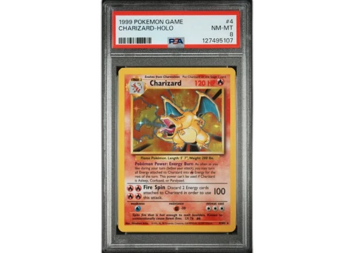 1999 Pokémon Base Set Charizard Holo #4 PSA 8
