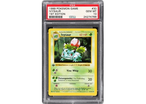 1999 Pokémon Base Set Ivysaur First Edition #30 PSA 10