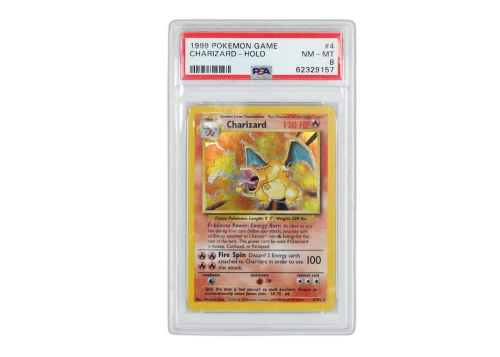 1999 Pokémon Charizard Holo Base Set Shadow #4/102 (PSA 8)
