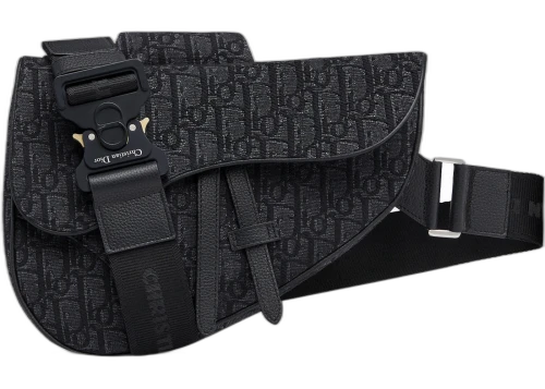 Dior Saddle Bag Oblique Jacquard Black