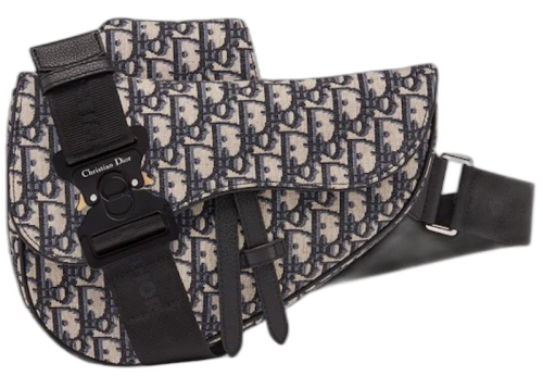 Dior Oblique Saddle Bag Black