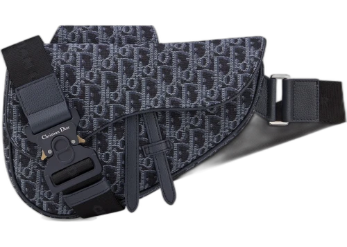 Dior Saddle Bag Oblique Jacquard Blue