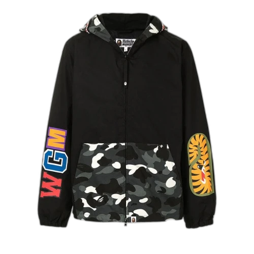 BAPE City Camo Shark Hoodie Jacket 'Black'