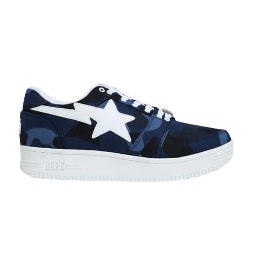 Bapesta Canvas Low 'Navy Camo'