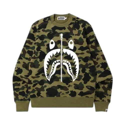 BAPE 1st Camo Shark Crewneck 'Green'