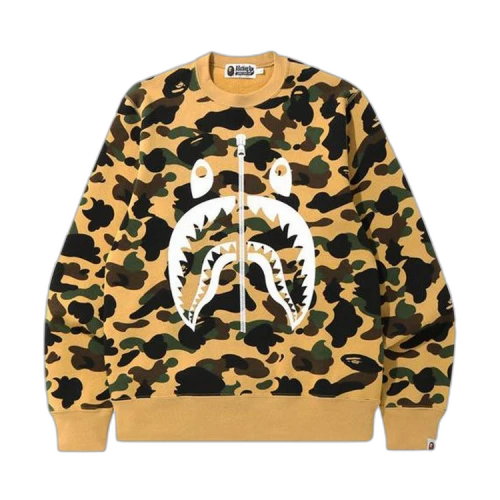 BAPE 1st Camo Shark Crewneck 'Yellow'