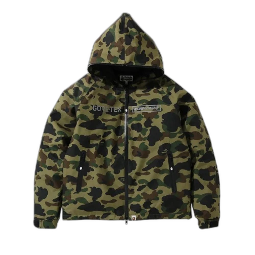 BAPE GORE-TEX 1st Camo Hoodie Down Jacket 'Green'