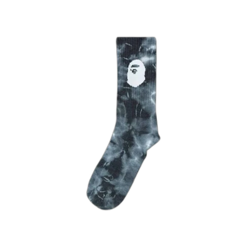 BAPE Ape Head Tie Dye Socks 'Black'