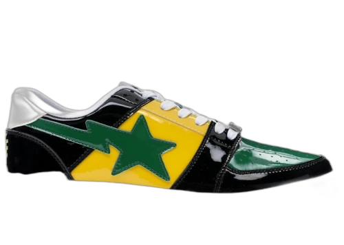 A Bathing Ape Bape Sta Low Color Block Black Yellow Green