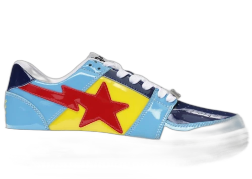 A Bathing Ape Bape Sta Low Color Block Yellow Navy Baby Blue